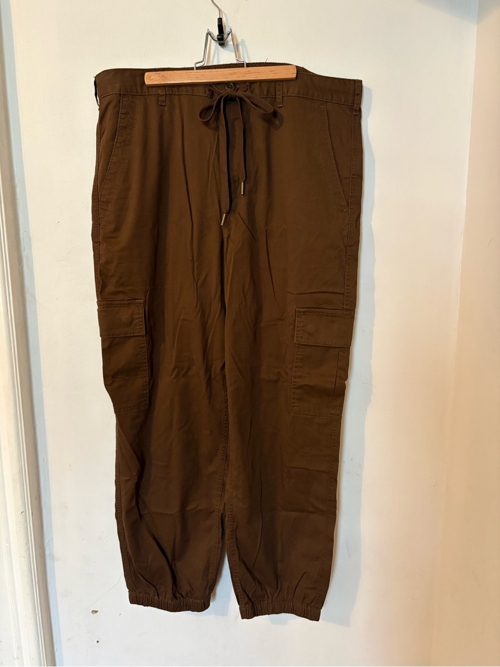 Polo Ralph Lauren Men's Cargo Pants Chino Joggers Brown Stretch (Large)